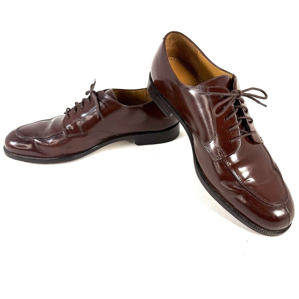 VTG Cole Haan Men's Leather Lace Up Oxford Dress Shoes Size 9D Burgundy Brown